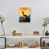 18" x 24" Chile by Omar Escalante Canvas Art Print: Llama & Antofagasta - Masterpiece Art Gallery - 3 of 4