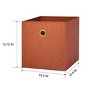 Racxily 4 Pack Collapsible Fabric Cube Storage Bins, cube organizer bins(10.5" x 10.5") - 3 of 4