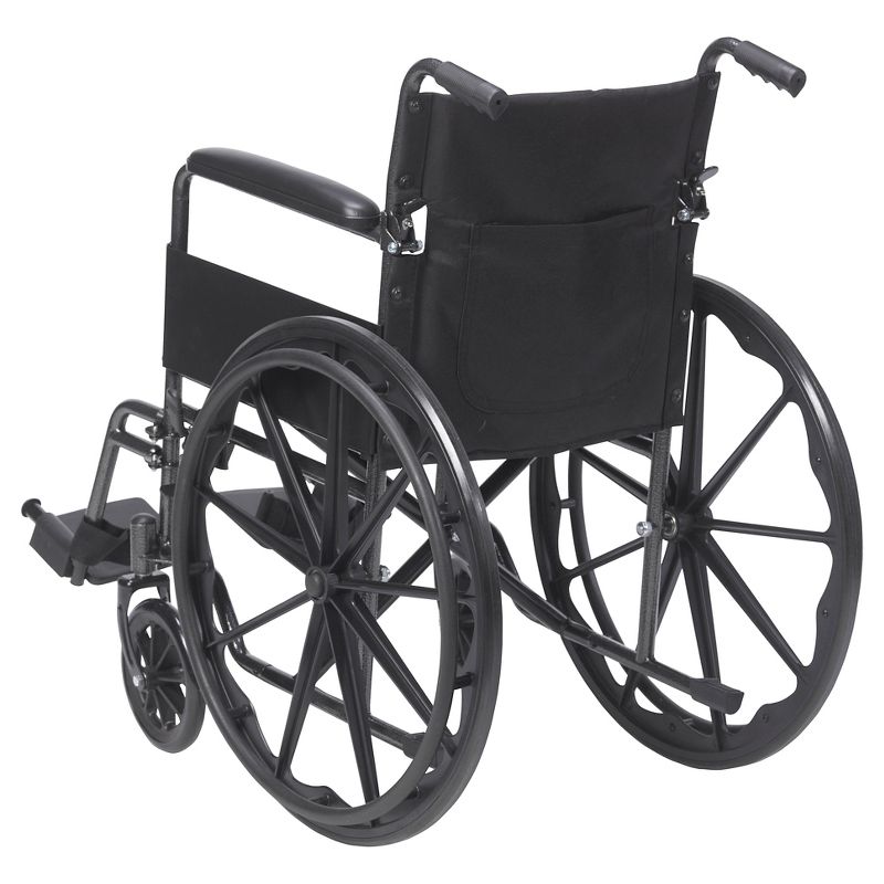 Drive Medical Silver Sport 1 Wheelchair with Full Arms and Swing away Removable Footrest, 4 of 6