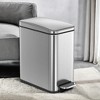 1.3 Gallon (5 L) Bathroom Trash Can, Small Trash Bin with Lid, Slim for Small Spaces, Stainless Steel Garbage Can, Soft Close - 3 of 4