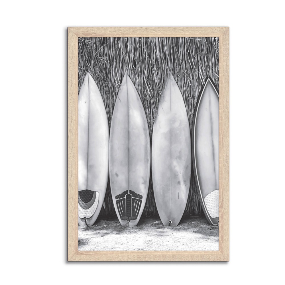 Master & Co. 16"x24" Echo Point Picture Frame Natural Woodgrain : MDF, Sawtooth Back, Wall Decor
