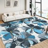 Modern Bright Floral Low Pile Non-Slip Washable Indoor Area Rugs for Living Room Dining Bedroom - 2 of 4