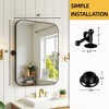 Wooakway 32"/36"H Rectangle Bathroom Mirror with Pivoting Design Metal Frame for Vanity Living Room Bedroom Entryway Black/Gold - 4 of 4