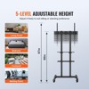 VEVOR Mobile TV Stand, Mobile TV Cart for 32 to 70 inch TVs, Height Adjustable Portable TV Stand with Wheels, Double Tray for Audio-Visual Devices - 4 of 4