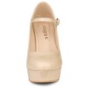 Allegra K Women's Platform Round Toe Ankle Strap Stiletto High Heel Pumps - 3 of 4
