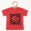 The Juniper Shop SmileyWorld Checkered Lightning Distressed Toddler Short Sleeve Tee - 2 of 4