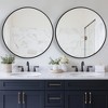 Dovelina Round Aluminum Framed Bathroom Vanity Mirror Hanging Mirror（Set of 2) - 2 of 4