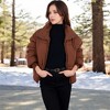 Anna-Kaci Women's Oversized Quilted Puffer Jacket with Zipper Front and Ribbed Cuffs - 4 of 4