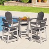 Decksplore HDPE Outdoor Bar Stools Waterproof UV-Resistant All-Weather Ready - 4 of 4