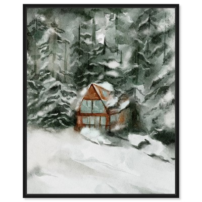 Art Remedy Winter in December Landscape Wall Art Framed