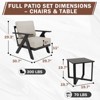 EAGLE PEAK Urban Slate 3 PCS Outdoor Bistro Set with Modern Patio Chairs and Table - 2 of 4