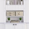 Sorbus Dinnerware Organizer for Champagne Flute Glasses with Lid (Holds Service for 12) with Felt Protectors – 13 x 10 x 10.6 - 2 of 4