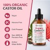 Pure Castor Oil Pack Kit, Organic Castor Oil Cold Pressed Glass Bottle Adjustable Reusable Cotton Castor Oil Wrap for Detox Wellness, M3 Naturals - 2 of 4