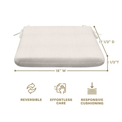 Textured Solid Bone Outdoor Universal Seat Cushion Set