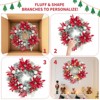 24 Inch Pre-Lit Christmas Wreath with Lights, Xmas Wreath with Christmas Decorations for Front Door - 4 of 4