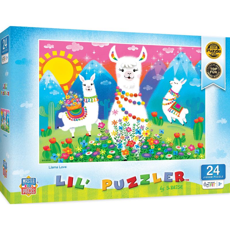 MasterPieces 24 Piece Jigsaw Puzzle for Kids - Llama Love - 19"x14", 2 of 6