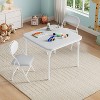 3 Piece Boys Girls Folding Table and Chairs Set, Activity Table and Chairs Set for Dining Room,Daycare,Classrooms gray - 2 of 4