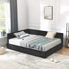 Lyngins Mid-Century Full Size  Daybed with 2 Under-Bed Drawers, Storage Velvet Upholstered Tufted Bed Frame, Wooden Convertible Sofa Bed Frame - 3 of 4