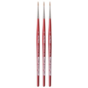 da Vinci COSMOTOP-SPIN Silkpainting Brush, Synthetic, Watercolor, Round, Size 1, Pack of 3 - 1 of 3