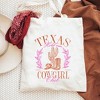 City Creek Prints Texas Cowgirl Club Canvas Tote Bag - 15x16 - Natural - 2 of 2