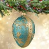 Miss Christmas 5.0 Inch Turquoise & Gold Fabrege Egg Christmas Tree Ornament , Christmas Decor Christmas, Easter, Spring (1PC) - 2 of 4