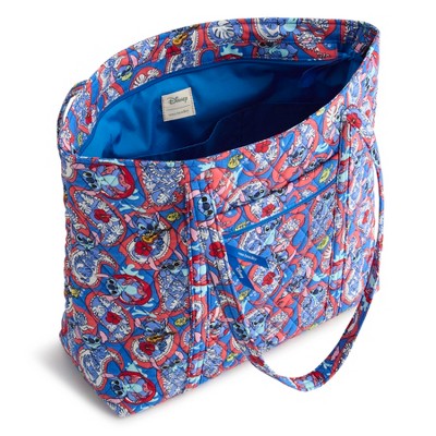 Vera Bradley Women's Disney Lilo and Stitch Cotton Vera Tote Bag Stitch Monstera Paisley — фото 2