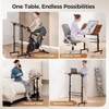 COMHOMA Small Standing Desk, Adjustable Height & Tiltable Tabletop, Mobile Stand Up Desk for Home Office Work and Walking Pad Treadmill - 3 of 4