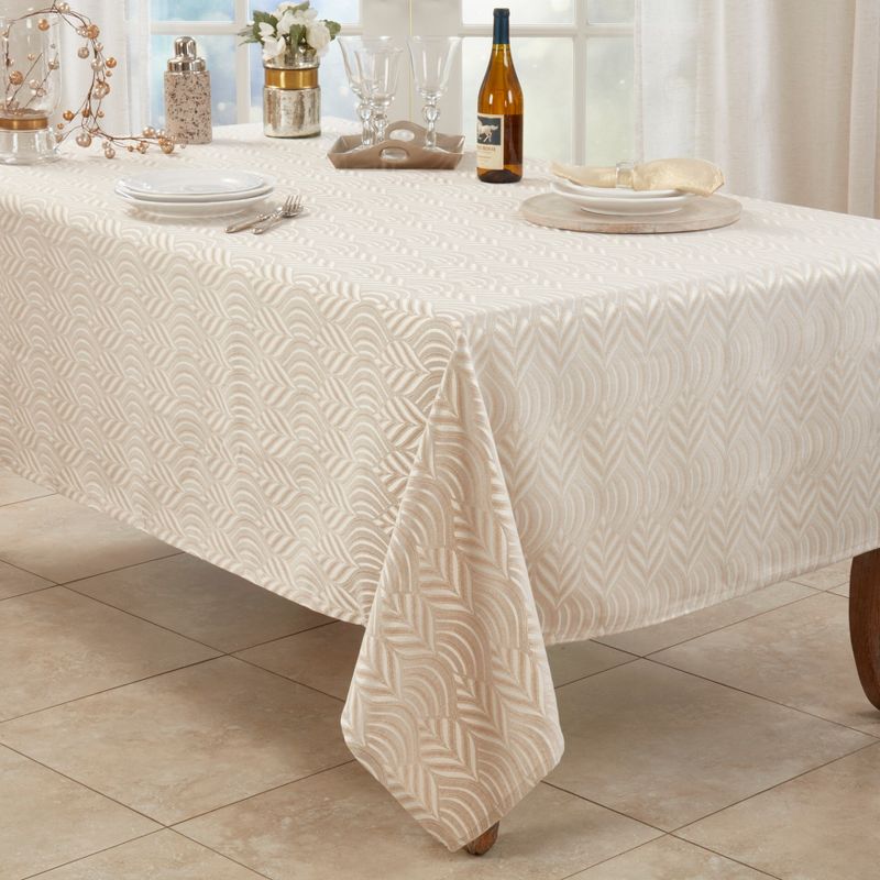 Saro Lifestyle Exquisite Jacquard Design Tablecloth, 2 of 3