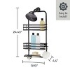 Racxily Over the Shower Caddy, with 2 Baskets and Soap Tray, Matte Black - 2 of 4