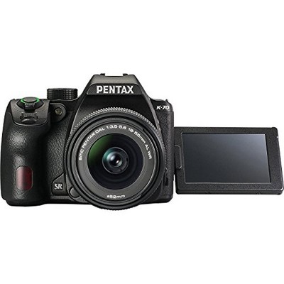 Pentax K-70 DSLR with SMC DA 18-55mm f/3.5-5.6 AL WR Lens, Black