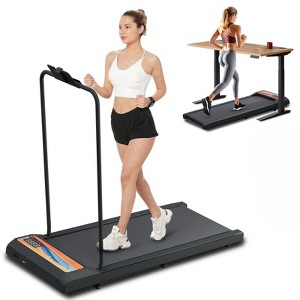 Sevobal Treadmills Silent and Space Efficient, Design Ideal for Home and Office Workouts with Abundant Accessories, Orange, 18.5"*43.1"*4.3" - 1 of 4