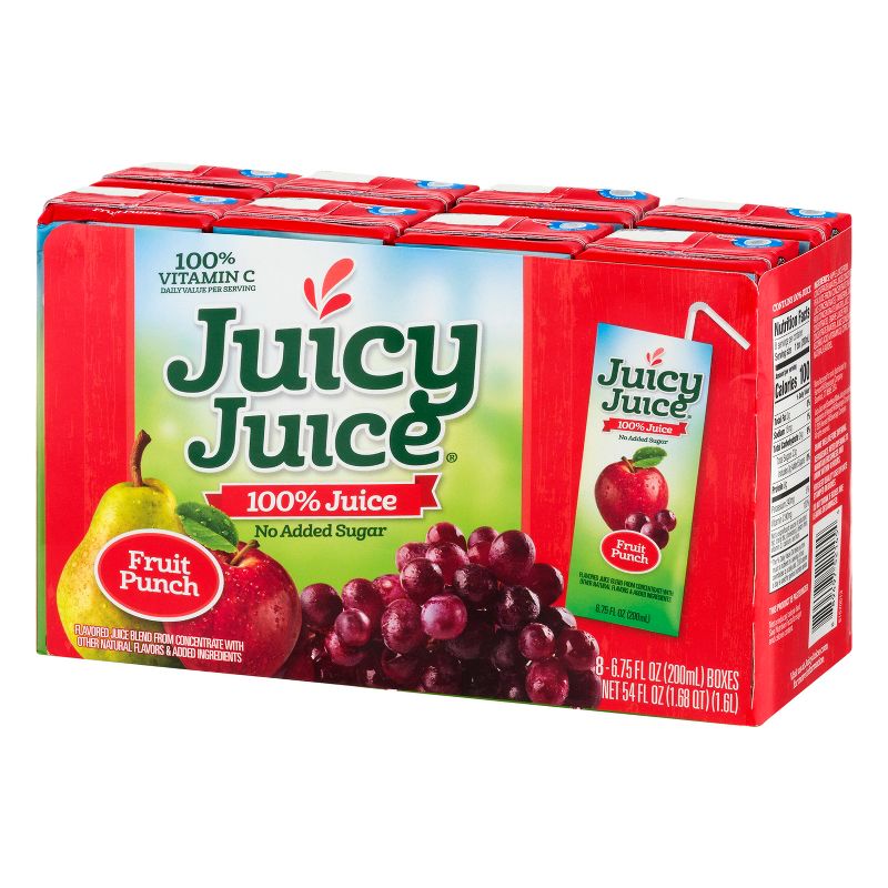 Juicy Juice Punch 100% Juice - 8pk/6.75 fl oz Boxes, 4 of 8