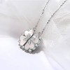 4 Leaf Clover Heart Pendant Necklace for Women Magnetic Sterling Silver Ginger Lyne Collection - 4 of 4