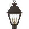 Livex Lighting Wentworth 3 - Light Post Light in  Bronze/Antique Brass - 2 of 4