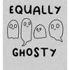 "Equally Ghosty" Kids Halloween Cartoon Ghosts Adult Crew Neck Short Sleeve Tee - 2 of 2