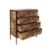 4-Drawer Industrial Style Dresser, Rustic Brown MDF Wood Storage Chest with Sturdy Steel Frame, Clothes Organizer Cabinet for Bedroom Living Room - 3 of 4