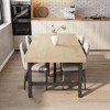 Jojoka 70.87" Long Wooden Kitchen Table Dining Table for 6-8 People, with Sturdy Metal Frame & Rustic Finish - 3 of 4