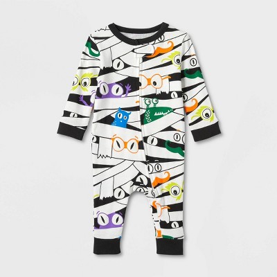 Image of Baby Glow-In-The-Dark Mummy Halloween Matching Family Pajama - Hyde & EEK! Boutique™ White 6-9M