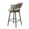 Wooakway 360°Swivel Bar Stools Set of 2, Metal Leg Modern Luxury Bar Chair, Suitable for Family Dining, Kitchen island - 2 of 4