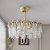 KAISITE 20inches Gold Glass Fandelier Ceiling Fan with Light Kit and Remote Control - 2 of 4