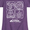 Girls' - Avatar: The Last Airbender - Four Elements Inverse Fitted Short Sleeve Graphic T-Shirt - 2 of 4