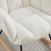 PAGED Rocking Accent Chair, Modern Teddy Living Room Chairs with Metal Frame, Comfy Glider Chair for Reading Room, Bedroom - 3 of 4