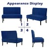 Mini Armless Loveseat Sofa with USB, Velvet Couch for Small Spaces, Bedroom, Dorm, Office, Living Room - 4 of 4