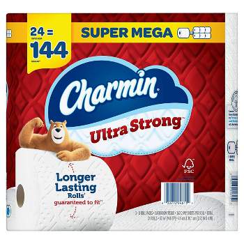 Charmin Ultra Strong Clean Touch Toilet Paper, 30 Family Mega Rolls = 153  Regular Rolls