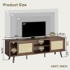 Bestier Mid-century Modern Tv Stand For 70" Tv ,media Console With Natural Rattan Sliding Door - 4 of 4