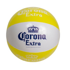 Northlight Corona Extra Inflatable Beach Ball - 20" - Yellow and White - 1 of 4