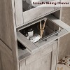 67" Freestanding Storage Cabinet - Glass Door Pantry with Adjustable Shelves for Kitchen/Laundry Room/Home Office - 4 of 4