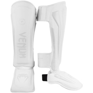 Venum Elite Lightweight Standup Protective MMA Shin Guards - White/White - 1 of 2