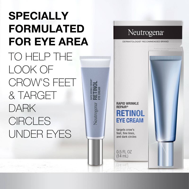 Neutrogena Rapid Wrinkle Repair Eye Cream with Hyaluronic Acid - 0.5 fl oz, 4 of 11