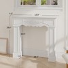 Angel Sar Freestanding Fireplace Mantel, White Baroque-Style Mantelpiece with Columns for Electric Fireplaces, Decorative Shelf for Living Room - 3 of 4